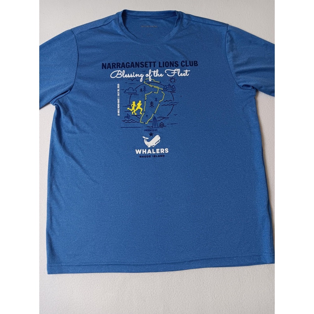 Sport-Tek Shirt Mens L Blue Narragansett Blessing Of The Fleet 10 Mile Race Top